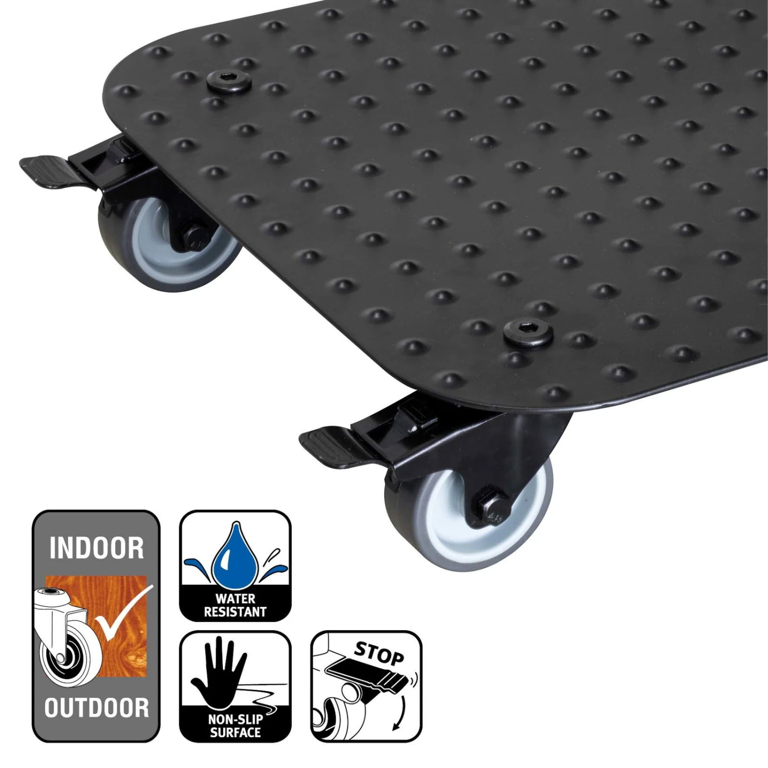 Pflanzenroller 'Alaska', Tragkraft 150 Kg, Anthrazit, Alu, 7 X 29 X 29 Cm 5 Pflanzenroller 'Alaska', Tragkraft 150 Kg, Anthrazit, Alu, 7 X 29 X 29 Cm – Bild 3