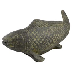 Fisch Geschnitzt, Grau, Gefärbt, Steinguss, 16 X 40 X 13 Cm -LECHUZA || Wagner Verkaufsgeschäft 0980305689 Fisch 40cm Stein geschnitzt 4 100485