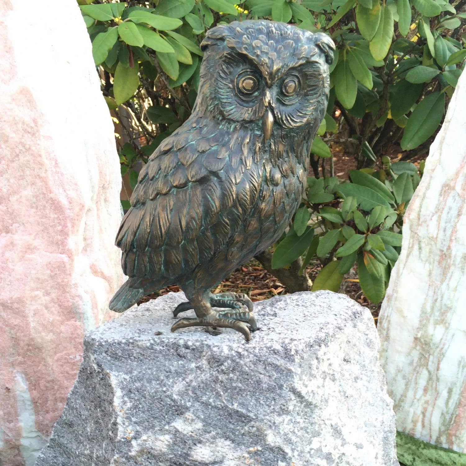 Gartenfigur "Uhu Stehend" Von Rottenecker, Bronze, Höhe: 29 Cm 3 Gartenfigur "Uhu Stehend" Von Rottenecker, Bronze, Höhe: 29 Cm