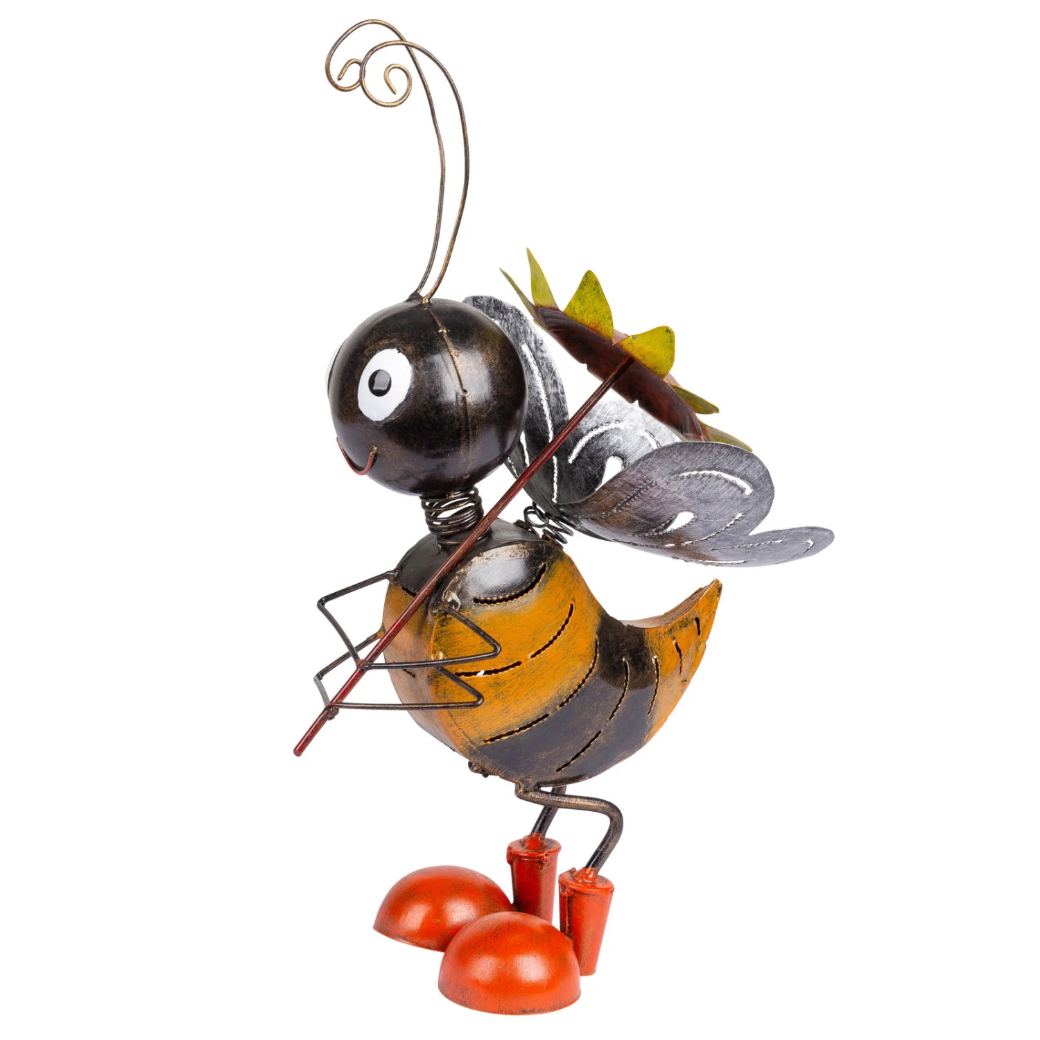 Biene Mit Sonnenblume, Metall, 36 X 22 X 23 Cm 4 Biene Mit Sonnenblume, Metall, 36 X 22 X 23 Cm – Bild 2