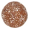 Eisen-Kugel 'Blüte', Rost, Ø 18,5 Cm