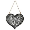 Eisen-Herz, Schwarz-matt, 30 X 27 Cm + 23,5 Cm Hänger -LECHUZA || Wagner Verkaufsgeschäft 0980306561 Herz schwarz 106541