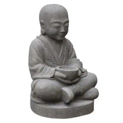 Buddha-Statue, Trockensteinguss, 33 X 30 X 54 Cm -LECHUZA || Wagner Verkaufsgeschäft 0980306820 buddha statue aus trockensteinguss 2 123366
