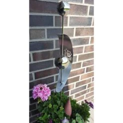 Beetstecker Nero Mit 2 Kugeln & Ausstanzung Eule, Edelstahl, 100 X 13 X 8 Cm -LECHUZA || Wagner Verkaufsgeschäft 0980404171 Beetstecker Nero Edelstahl 2Kugeln mit Ausstanzung Eule 100x13x8cm1 72822