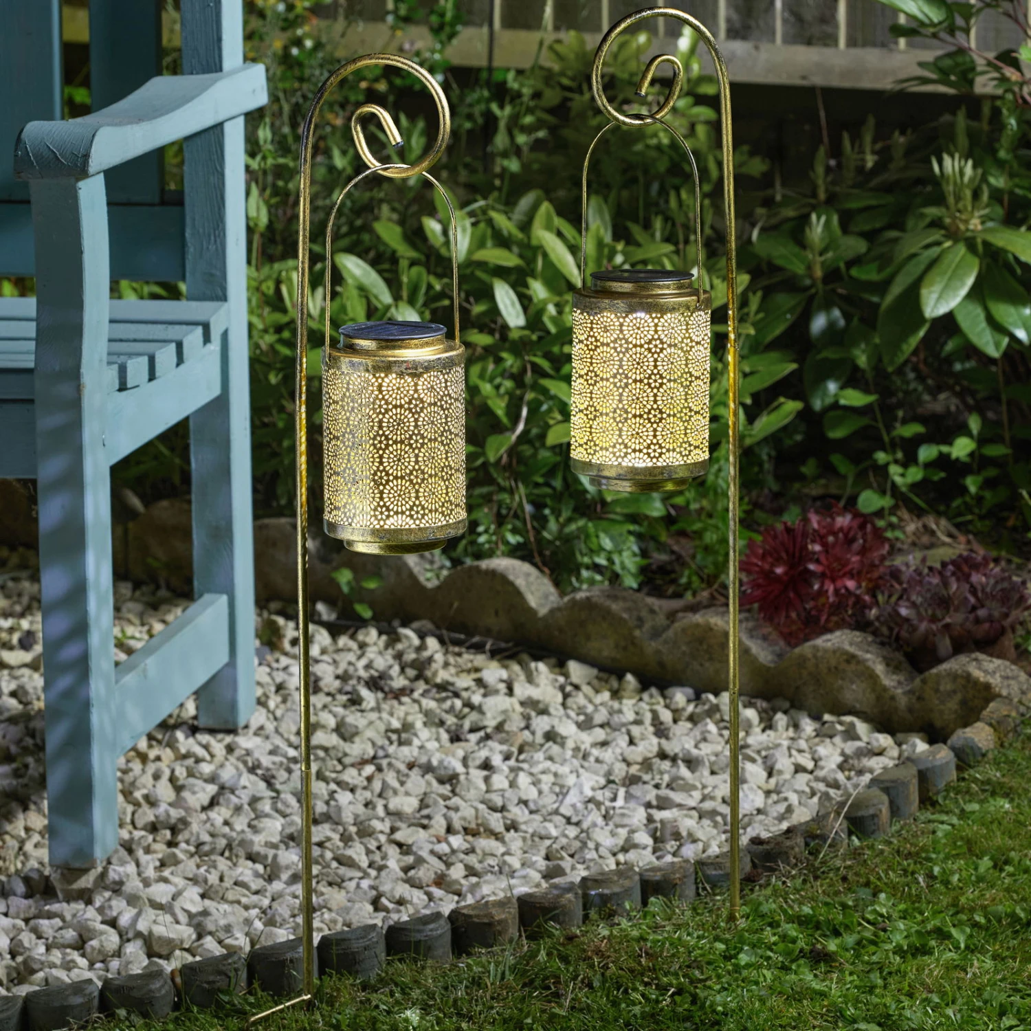 Solarlaternen 'Rabat', 2er-Pack, Gold, 85 X 11 Cm 3 Solarlaternen 'Rabat', 2er-Pack, Gold, 85 X 11 Cm