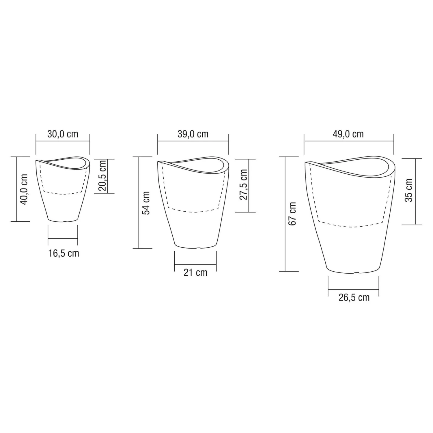 Pflanzgefäß 'Wave Globe High', Schwarz, Ø 30 X H 40 Cm 5 Pflanzgefäß 'Wave Globe High', Schwarz, Ø 30 X H 40 Cm – Bild 3