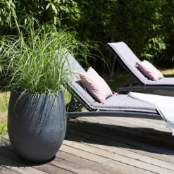 Pflanzgefäß Graphit Egg, Anthrazit, Wasserdicht, Robust -LECHUZA || Wagner Verkaufsgeschäft 3210103698 Pflanzgefaess Graphit Egg anthrazit D50xH60cm 53Ltr 5 62073