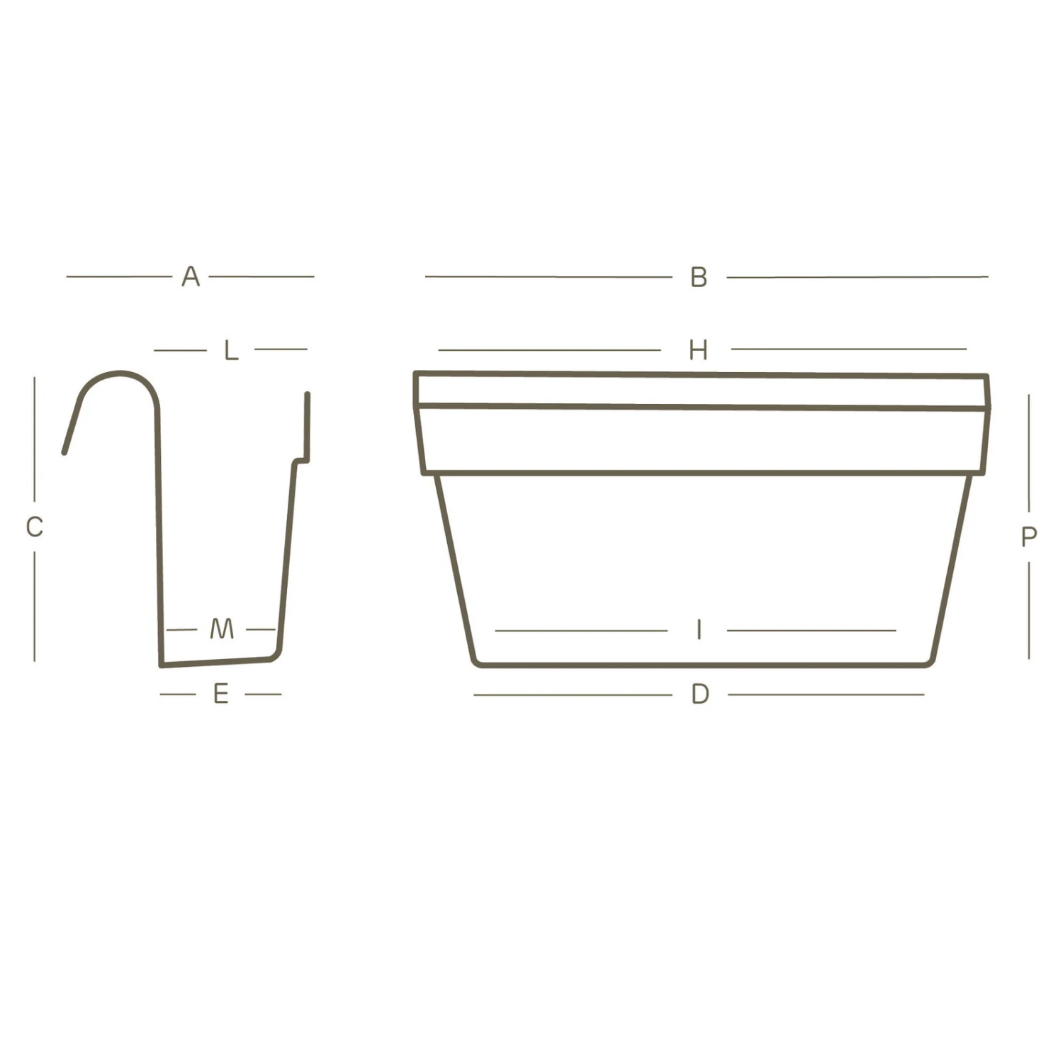 Balkon-Hängekasten UP Cassetta, Apfelgrün, 50 Cm, 9 Liter 4 Balkon-Hängekasten UP Cassetta, Apfelgrün, 50 Cm, 9 Liter – Bild 2