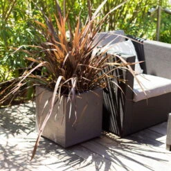 Pflanztrog 'Volcania Dado', Anthrazit, L 39,5 X B 39,5 X H 43,5 Cm -LECHUZA || Wagner Verkaufsgeschäft 3230101084 Pflanztrog Volcania Dado anthrazit 39x39xH43cm 31Ltr7 75427