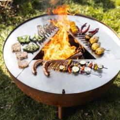 Edelstahl-Feuerstelle 'TRIA', Rost, 100 X 55 X 100 Cm -LECHUZA || Wagner Verkaufsgeschäft 3920100752 Feuerstelle TRIA rost ca100x55x100cm 1 125231