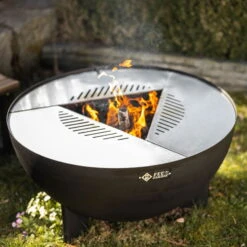 Edelstahl-Feuerstelle 'TRIA', Schwarz, 100 X 55 X 100 Cm -LECHUZA || Wagner Verkaufsgeschäft 3920100753 Feuerstelle TRIA schwarz 3 110907