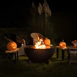 Edelstahl-Feuerstelle 'TRIA', Schwarz, 100 X 55 X 100 Cm -LECHUZA || Wagner Verkaufsgeschäft 3920100753 Feuerstelle TRIA schwarz ca100x55x100cm 9 125239