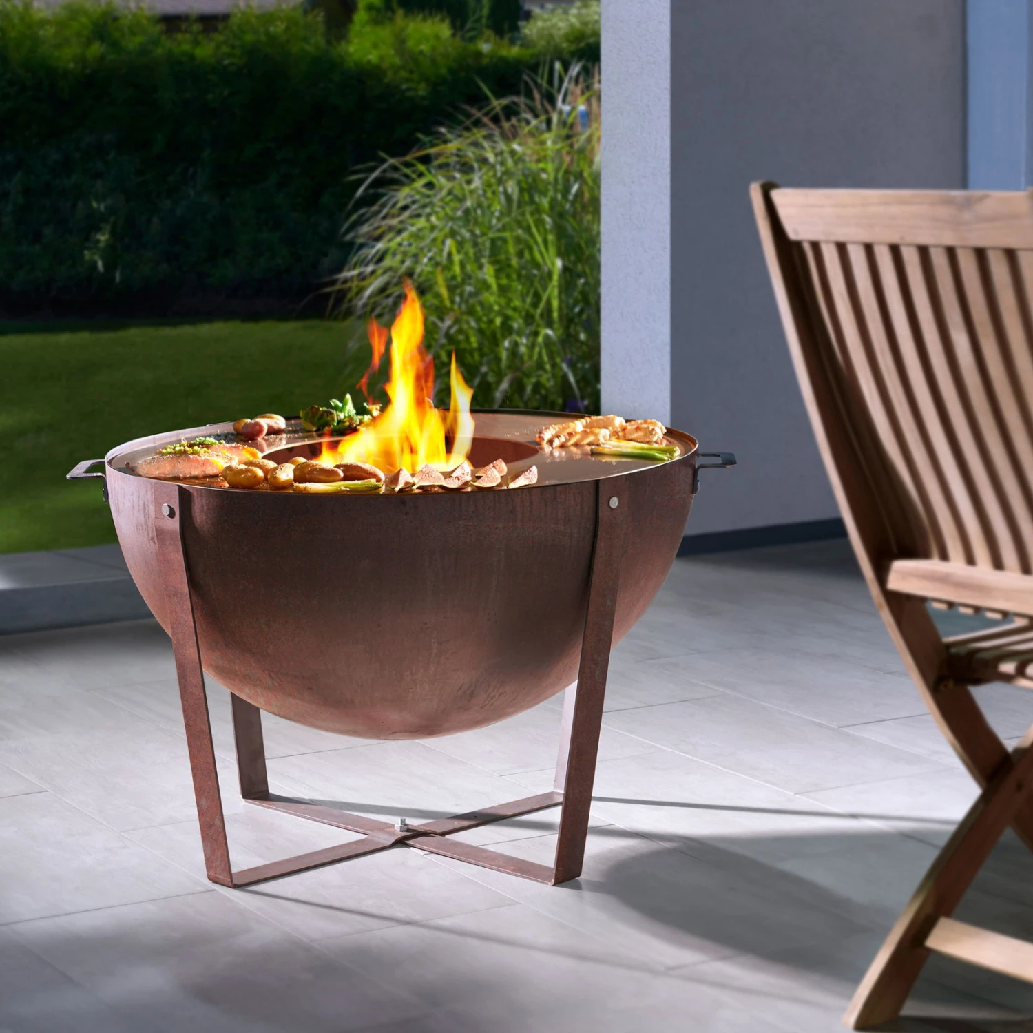 Feuerschale 'Dakota', Rostfarben, Ca. 60 X Ø 80 Cm 4 Feuerschale 'Dakota', Rostfarben, Ca. 60 X Ø 80 Cm – Bild 2