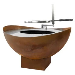 Feuerstelle 'Wave', Rost, Edelstahl, Ca. 100 X 55 X 100 Cm -LECHUZA || Wagner Verkaufsgeschäft 3920100768 Feuerstelle WAVE rost ca100x55x100cm 3 119659